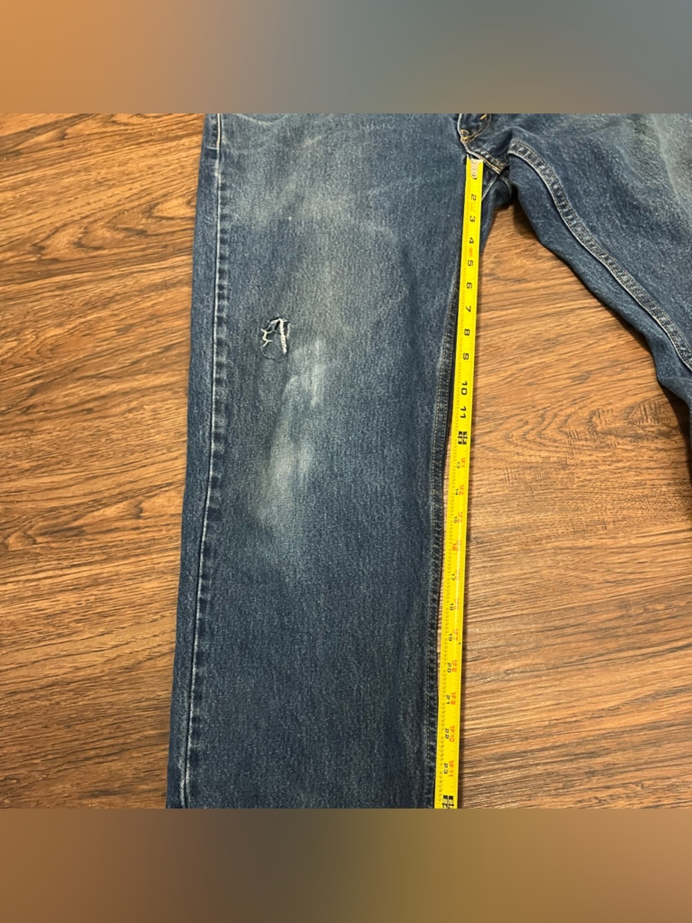 Levi’s vintage Straight-Leg Faded Blue Denim Jeans 36x32 - Picture 10 of 11